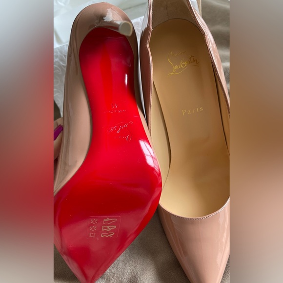 Christian Louboutin Hot Chick 100mm Size 41 in Patent Nude - Picture 6 of 8